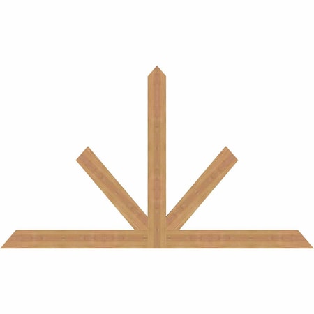 Ekena Millwork Saratoga Timber Gable Bracket, Western Red Cedar, 60"W x 35"H x 1 1/2"D x 3 1/2"F, 14/12 Pitch GBW060X35X0204SAR00SWR